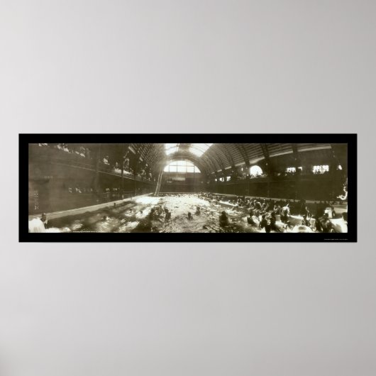 サンタクルーズCAプランジ写真1908 ポスター (正面)