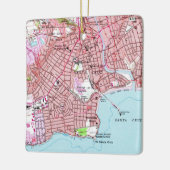 サンタクルーズCA 1955の地図 セラミックオーナメント (左)