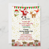 サンタクルートナディア雪だるまクリスマス1st誕生日 案内状 (正面)