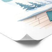 サンタクルーヨガトレーニングウォーターカラー ポスター (角)