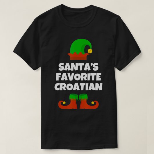 サンタクロアお気に入りのチアギフトおもしろいクリスマスクロ Tシャツ (デザイン正面)