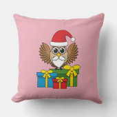 サンタクロウフクロウプレゼント クッション (正面)
