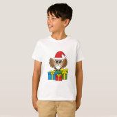 サンタクロウフクロウプレゼント Tシャツ (正面フル)