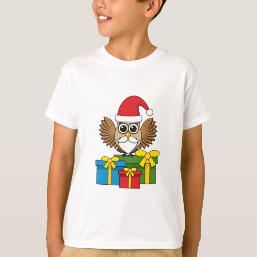サンタクロウフクロウプレゼント Tシャツ (正面)