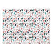 サンタクロストナディアパインツリーズミッテンス テーブルクロス (正面(横))