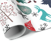 サンタクロストナディアパインツリーズミッテンス ラッピングペーパー (ロールコーナー)