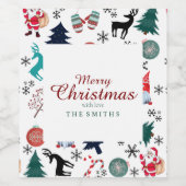 サンタクロストナディアパインツリーズミッテンス ワインラベル (シングルラベル)