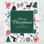 サンタクロストナディアパインツリーズミッテンス ワインラベル (シングルラベル)