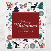 サンタクロストナディアパインツリーズミッテンス ワインラベル (シングルラベル)