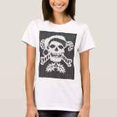 サンタクロスボーンスカルインアグリーなセータースタイル Tシャツ (正面)