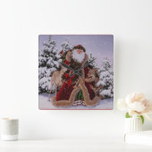 サンタクロック スクエア壁時計 (ホーム)