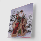 サンタクロック スクエア壁時計 (傾斜)