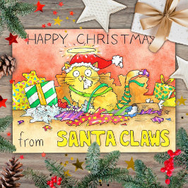 サンタクローからのハッピークリスマス ポストカード