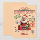サンタクロースいけなまたはニースカスタムクリスマス シーズンカード (正面/裏面)