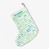 サンタクロースいけなまたはニースリストクリスマスホリデー スモールクリスマスストッキング (裏面 (吊り時))