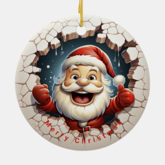 サンタクロースいけなまたは素敵なクリスマス セラミックオーナメント (裏面)