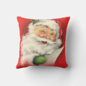 サンタクロースいけなニースリストヴィンテージクリスマス クッション (裏面)