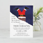 サンタクロースおもしろいが煙突に希望のクリスマスをスタック 招待状 (スタンド正面)