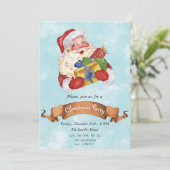 サンタクロースおもしろいとのクリスマス招待状 招待状 (スタンド正面)
