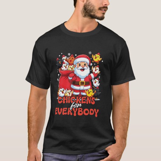 サンタクロースおもしろいのクリスマス Tシャツ (正面)