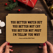 サンタクロースおもしろいは町の来クリスマスカードに行く シーズンカード