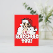 サンタクロースおもしろいを見てる シーズンポストカード (スタンド正面)