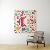 サンタクロースおもしろいクリスマスイラストレーション タペストリー (インサイチュ(横))