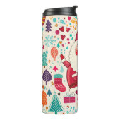 サンタクロースおもしろいクリスマスイラストレーション タンブラー (回転左)