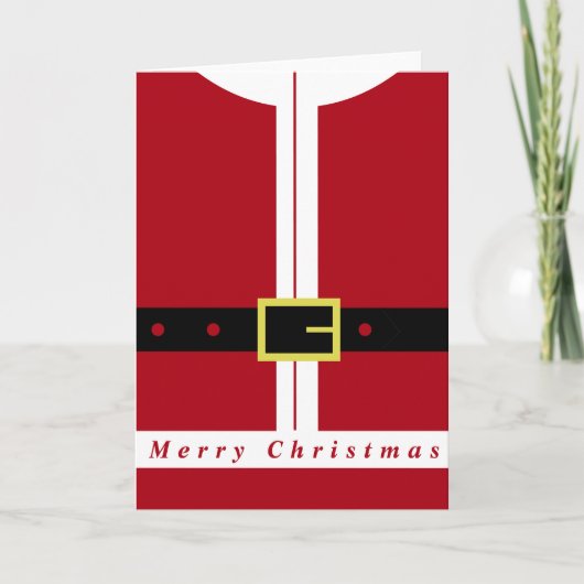 サンタクロースおもしろいクリスマスカード カード (正面)