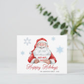 サンタクロースおもしろいクリスマスグリーティングホリデー ポストカード (スタンド正面)