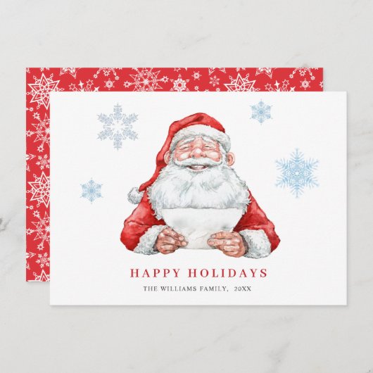 サンタクロースおもしろいクリスマスグリーティング シーズンカード (正面/裏面)