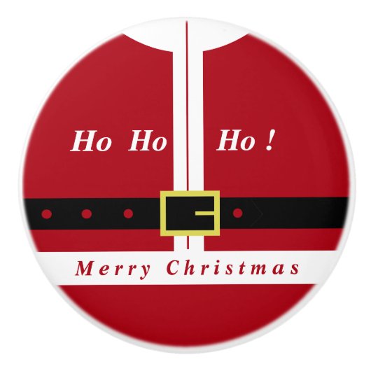 サンタクロースおもしろいクリスマスセラミックノブ セラミックノブ (正面)