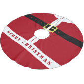 サンタクロースおもしろいクリスマスツリースカート ブラッシュドポリエステルツリースカート (アングル)