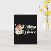 サンタクロースおもしろいクリスマスティー カード (黄色い花)