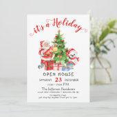 サンタクロースおもしろいクリスマスホリデーオープンハウス 招待状 (スタンド正面)