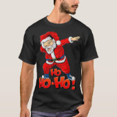 サンタクロースおもしろいダブ踊りクリスマスダビングギ Tシャツ (正面)