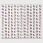 サンタクロースおもしろいトロピカルビーチクリスマス ラッピングペーパー (フラット)