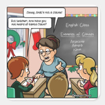 サンタクロースおもしろいプンクリスマスススススクエアステッカー