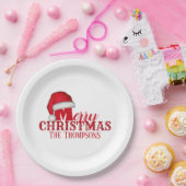 サンタクロースおもしろいホリデークリスマスパーティー ペーパープレート (パーティー)