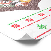 サンタクロースおもしろいボールプール選手の醜いクリスマス ポスター (角)