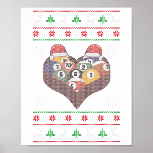 サンタクロースおもしろいボールプール選手の醜いクリスマス ポスター (正面)