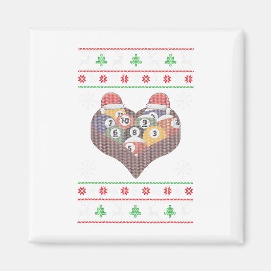サンタクロースおもしろいボールプール選手の醜いクリスマス マグネット (正面)