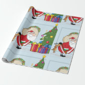 サンタクロースおもしろいラッピング紙 ラッピングペーパー (アンロールド)