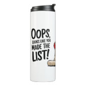 サンタクロースおもしろいリストいけなクリスマスデザイン タンブラー (回転左)