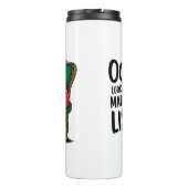 サンタクロースおもしろいリストいけなクリスマスデザイン タンブラー (裏面)