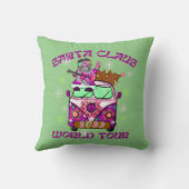 サンタクロースおもしろいワールドツアー70のスタイル クッション (裏面)