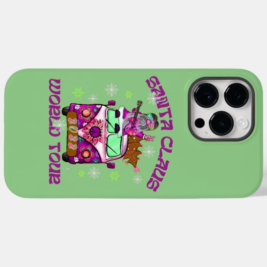 サンタクロースおもしろいワールドツアー70のスタイル Case-Mate iPhoneケース (裏面 (横))