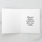 サンタクロースおもしろいヴィンテージアートホリデーカード カード (内部)