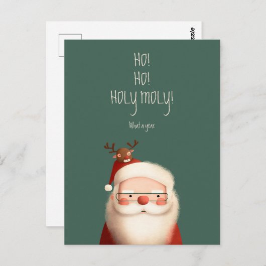 サンタクロースおもしろい引用文 ポストカード (正面/裏面)