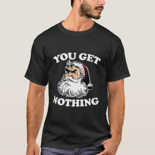 サンタクロースおもしろい怒のクリスマス Tシャツ